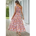 thumbnail image 3 of PRETTYGARDEN Women's Summer Floral One Shoulder Maxi Dress Knot Ruffle Boho Beach Vacation Wedding Guest Long Sun Dresses, 3 of 7