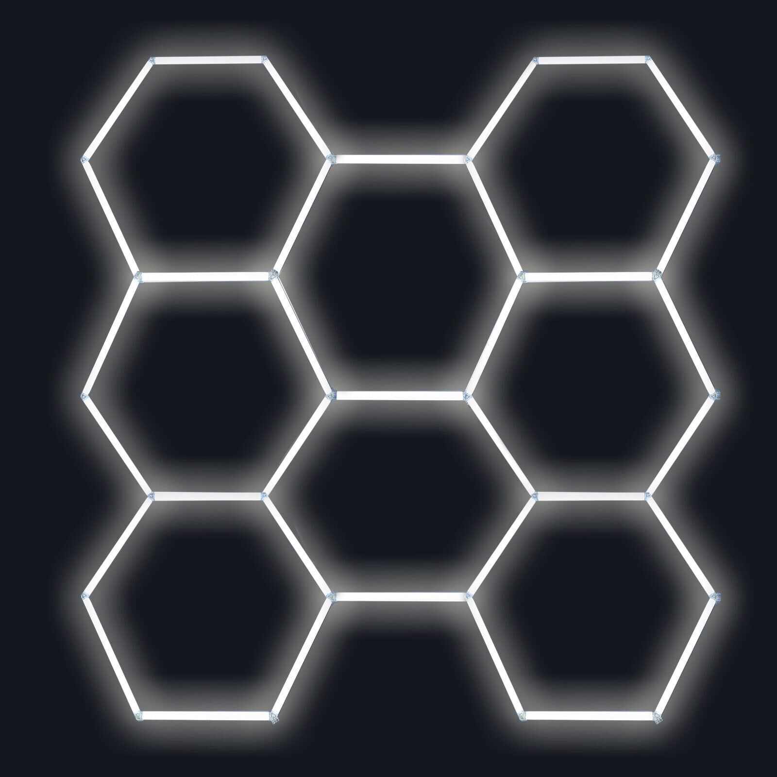 8x Hexagon LED Lighting Car Detail Garage Workshop Retail Light Honeycomb Hex