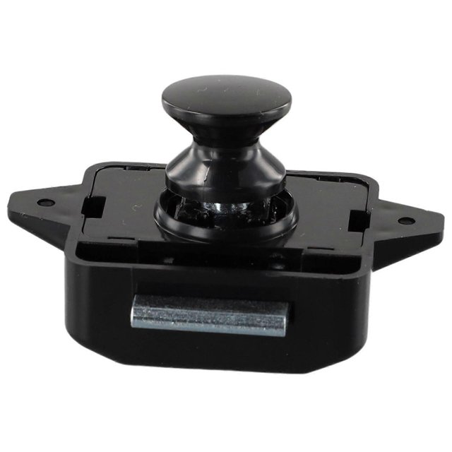 1Pcs Button Catch Lock Zinc Alloy Black For Cupboard Door Motor Home Cabinet Camper Caravan Latch Knob Push Buttons Catch Locks