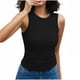 thumbnail image 3 of Sudadera corta,Blusa informal sin mangas con botones para mujer, cuello redondo, poliéster, tejido transpirable, uso diario, sopatenor, 3 of 9