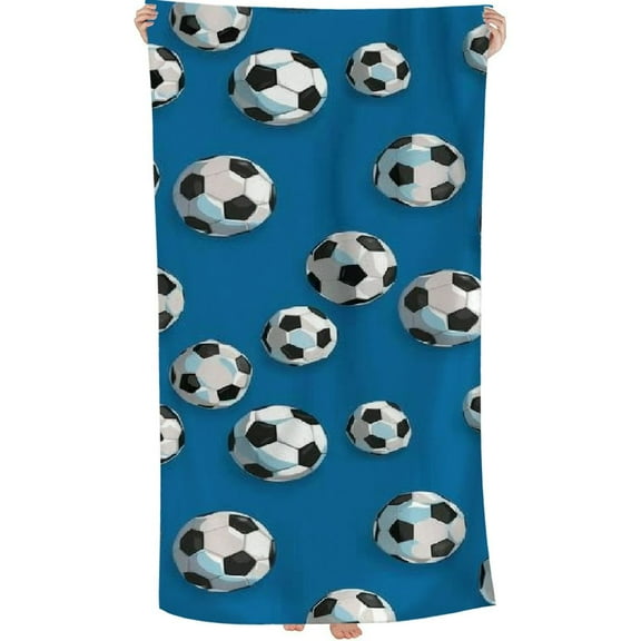 PHYHOO Soccer Sand Free Beach Towel Oversized Quick Dry Absorbent for Pool Swimming Bathroom Beach Towel 30x60in