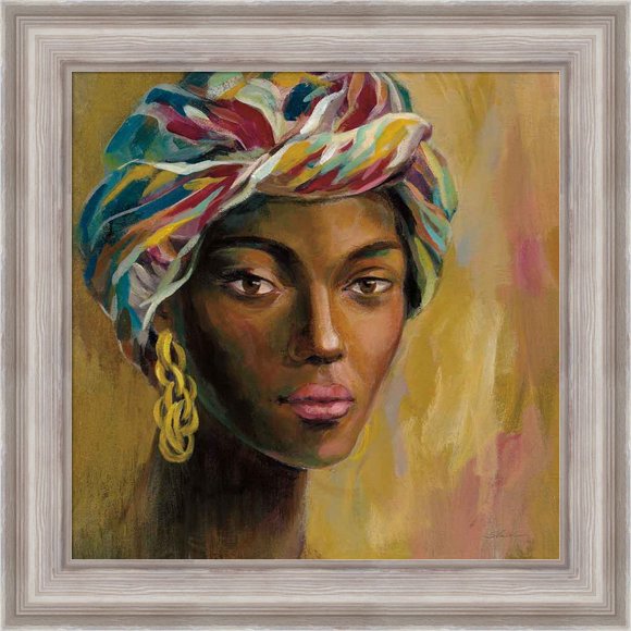 Great Art Now African Face I by Silvia Vassileva, Framed Wall Art, 20W x 20H