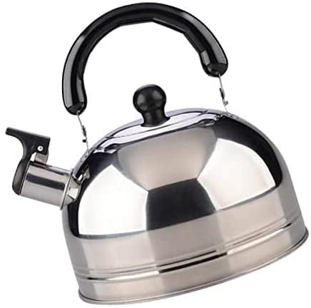 Stainless Steel Whistling Tea Kettle 2.5L Teapot Hot Water Pot Insulated Handle for Making Fresh Brewed Iced Tea or Coffee Loud Whistle Silver Stainless Steel Whistling Tea Kettle 2.5L Teapot Hot Water Pot Insulated Handle for Making Fresh Brewed Iced Tea or Coffee Loud Whistle Silver