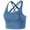 Sky Blue, variant on Xfvqtps Sports Bras for Women Cross Back Padded Elastic High Impact Comfortable Workout Tank Tops for Yoga Gym Fitness Green