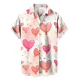 thumbnail image 3 of Camisas casuales con estampado de amor en 3D para hombre, camisa de playa de estilo hawaiano de manga corta a la moda, ropa de gran tamaño para hombre, 3 of 5