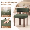thumbnail image 3 of EOP Farmhouse Dining Chairs Set of 2, Upholstered Fabric Kitchen Chairs with Curved Backrest Wood Chairs for Kitchen Living Room Restaurant Seating Dining Room, Green, 3 of 10