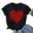 thumbnail image 6 of VKOYWKM Love Heart T Shirts Women Valentines Day Shirts Love Graphic Tees Short Sleeve Casual Crew Neck Holiday Tops Romantic Valentines Day Gifts Shirt, 6 of 6