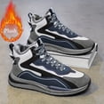 thumbnail image 2 of Men's High-Top Winter Sneakers - Upper & EVA Cushioned Sole, Lace-Up Winter Shoes with Arch Support, Black/White/Gray/Navy Blue/More Colors Available - Casual & Formal Cold-Weather Footwear for Men, 2 of 5