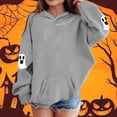 thumbnail image 2 of Toddler Girl' Hoodies Sweatshirts Hallowee Print Pullover Long Sleeve Casual Outfit Fall Winter Clothes Size 3-4T ,Gray, 2 of 4