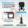 thumbnail image 2 of Waterproof Housing Case for GoPro Hero 4/3/3+, 60M/190FT Underwater Protective Dive Housing Shell with Bracket Mount Accessories for GoPro Hero4, Hero3+, Hero3 Action Camera Outside Sports, 2 of 8