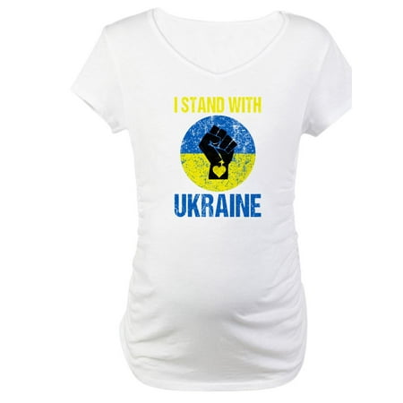 

CafePress - Support Ukraine I Stand With U Maternity T Shirt - Cotton Maternity T-shirt Cute & Funny Pregnancy Tee