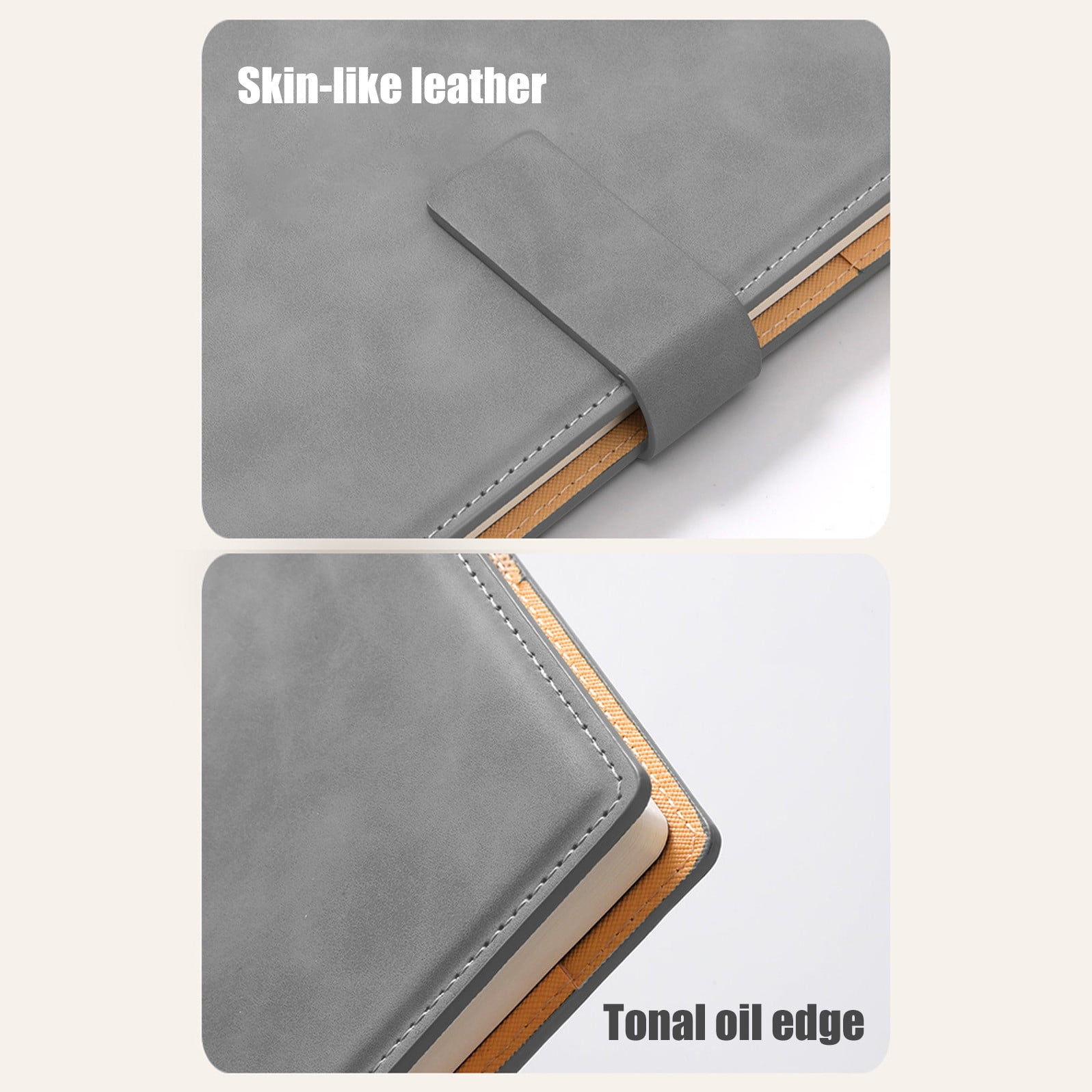 2Pcs Magnetic Closure Notebook, 8.54x5.8 In, A5 Thickened Cover, for Office, Business, Conference, Meeting Notes