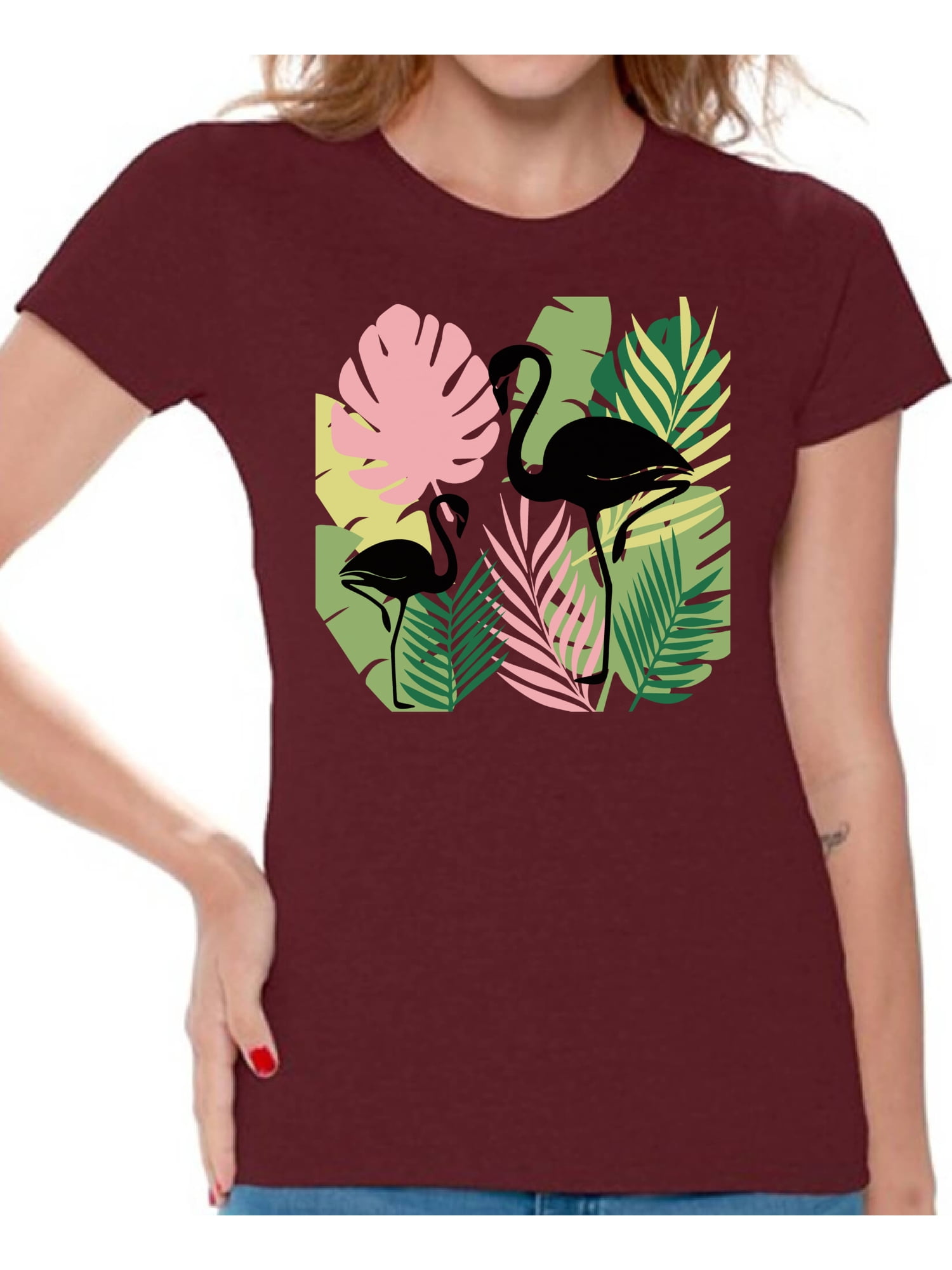 Awkward Styles Black Flamingos Womens TShirt Pink Flamingo Tshirt for