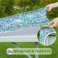 thumbnail image 6 of Colorful Tie Dye Pattern Square Fitted Tablecloth with Elastic Edge,Square Table Cover,Washable Elastic Table Cover for Home Kitchen Party Decor 34"x34", 6 of 6