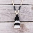 thumbnail image 2 of Bohemia Confetti Wood Bead Chain Layering Tassel Boho Pendant Sweater Necklace, 2 of 3
