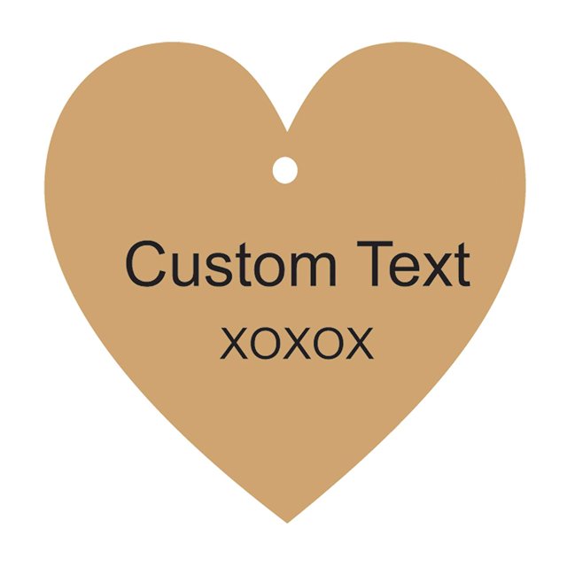 100 PCS Personnalisé Fait n'Importe Quel Texte Accrocher Tags Coeur Forme Personnalisé Mariage Faveur Cadeau Tags
