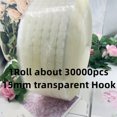 thumbnail image 1 of Wholesale 1roll Transparent White Dot Sticker Adhesive Fastener Tape Dot Hook and Loop Round Strong Self Adhesive Fastener Tape 15mm TR hook30000pcs Dot Sticker, 1 of 6