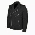 thumbnail image 4 of Leather Jacket Men,Plus Size Tops,Men's Motorcycle Leather Jacket Top with Zipper Plus Size Leather Jacket,Leather Jackets for Men, 4 of 5