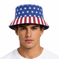 thumbnail image 3 of American Trends 4th of July Hats Patriotic American Flag Bucket Hats for Women Men Packable Sun Hat for Independence Day with UV Protection, 3 of 8