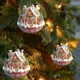 thumbnail image 5 of CoreLiving Small Gingerbread House Ornaments, Pastel Gingerbread Ornaments - Festive Holiday Decoration for Indoor and Outdoor Use, Perfect for Tree, Backpack, Mantelpiece Seasonal Home Display, 5 of 7