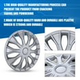 thumbnail image 7 of (4 pack) Hubcap Wheel Cover Replacement R15 Hub Caps Universal Wheel Rim Cover ABS Material Exterior Accessories Snap On Car Truck SUV -15-Inch Silver, LACQUER, 7 of 7