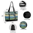 thumbnail image 2 of FORMRS Canvas Laptop Tote Bag for Women with 15.6" Computer Compartments Shoulder Handbag, Retro Mountain, 2 of 7
