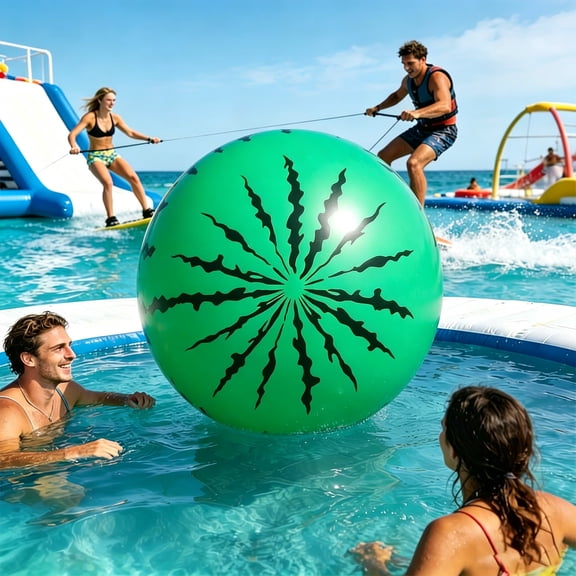 Large Inflatable Outdoor Play Ball 80cm Oversized Round Toy Multi Color Fruit Patterns For Water Parks Beach Pool Entertainment Portable Floating Activity
