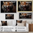 thumbnail image 4 of Designart "Stripes of Power The Majestic Tiger II" Animals Floater Framed Canvas Print, 4 of 7