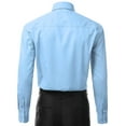 thumbnail image 3 of Berlioni Italy Men's Long Sleeve Solid Premium Dress Shirt, 3 of 4