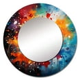 thumbnail image 2 of Designart "Rouille au Royale Casino V" Miroir de Casino & Jeux pour Décoration Murale - Grand Miroir Rond Marron Imprimé - Miroir Moderne Rond 23 Pouces x 23 Pouces Pouces - Miroir Mural Rond Grand, 2 of 5