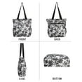 thumbnail image 5 of LELINTA Tote Bag With Zipper Waterproof Sandproof Women Beach Bag Handbag Gym Bag Travel Shopping Bag Large Floral Print Tote Bag With Strap, 5 of 7