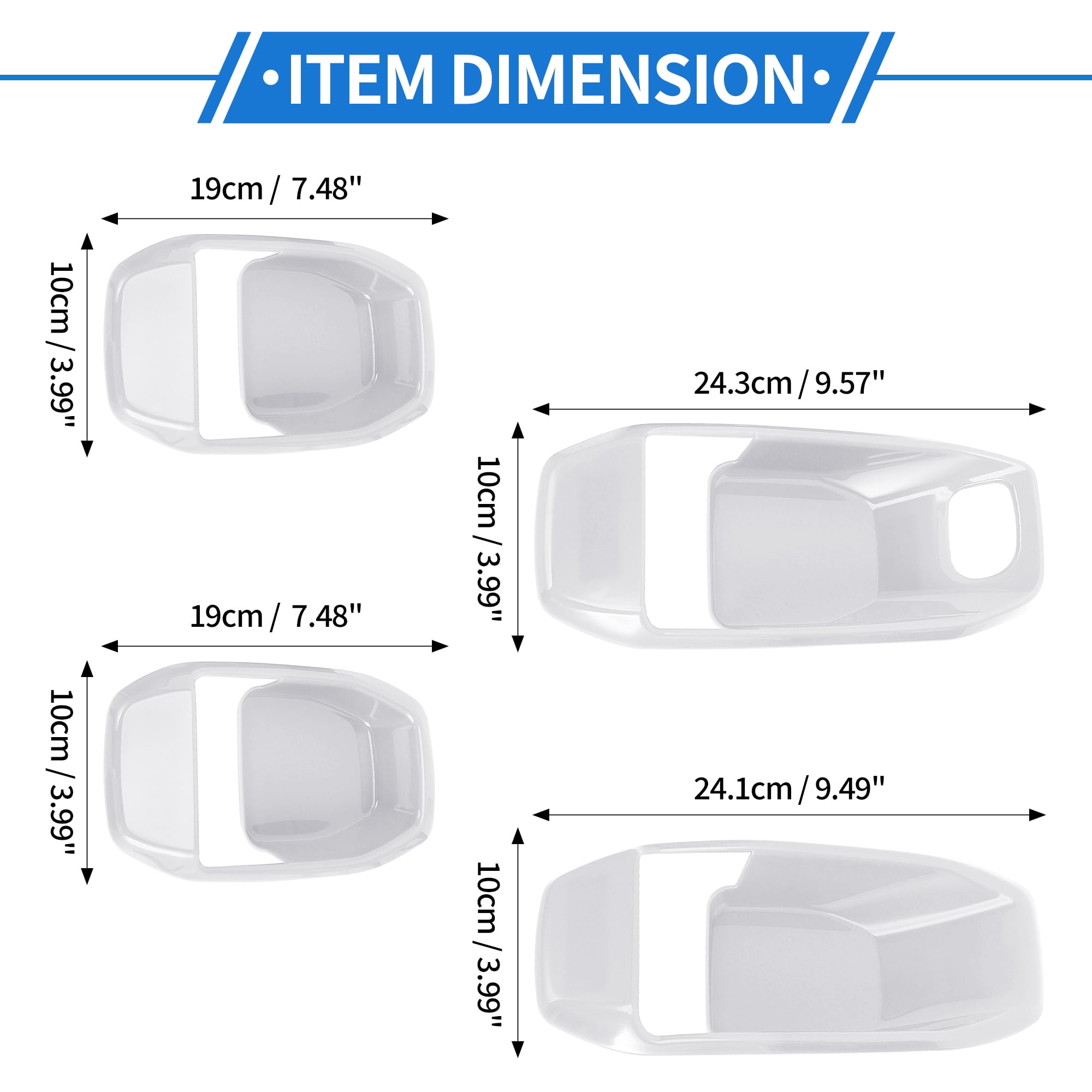 Unique Bargains 4 Pcs Door Bowl Cover Trim Compatible for Jeep Wrangler JL 2018-2022 ABS White Exterior Accessories