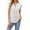Solid Color, variant on Fashionable Women's V Neck Solid Color Short Sleeve T Shirt with Tie Bow Stylish, Comfortable, Versatile for Casual & Dressy, Available in Multiple Sizes