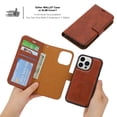 thumbnail image 2 of For Apple iPhone 14 Pro Max Detachable Leather Wallet Card Holder Magnetic Flip Stand Case Cover, 2 of 6