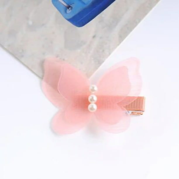 Pinzas De Pasadores Bonitas Pinza De Pelo Para Niñas Baby Girls Hair Clips Cute Shaped Soft Chiffon Lint Hair Barrettes Accesorios Para El Cabello Para Niños Pequeños E2-035 ANGGREK AA1511