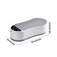 thumbnail image 3 of Ultrasonic Jewelry Cleaner Machine, Portable Home Device with 47kHz Frequency, 360° Cleaning for Glasses/Watches/Razors, USB Charging, White Plastic Compact Design, 3 of 6