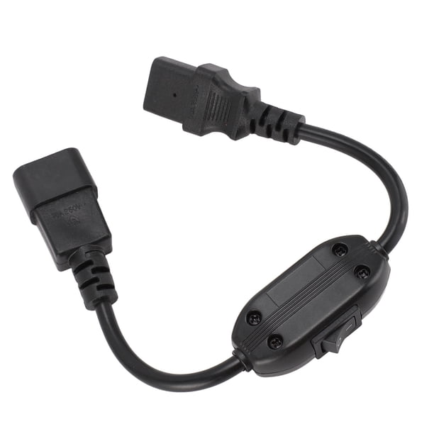 Interruptor De Cable De Extensión De Alimentación, Cable De Alimentación De Conductividad Estable IEC320 C14 A C13 Carcasa De PVC Macho A Hembra Para Lámparas