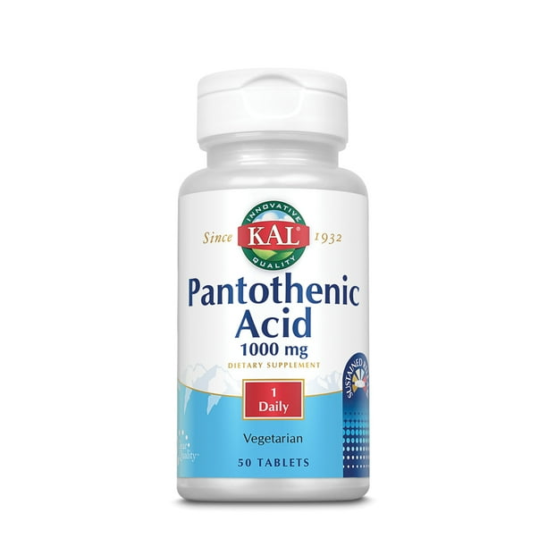 KAL Pantothenic Acid Sustained Release 1000mg For Energy Storage