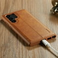 thumbnail image 5 of MOHEYO Slim Vegan Leather Cover Thin Luxury Classic Case for Samsung Galaxy S22 Ultra 5G - Brown, 5 of 6