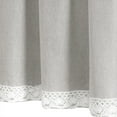 thumbnail image 6 of Lush Decor Linen Lace Lace 18" x 52" + 2" Header Lace Light Gray Cotton Blend 3" Rod Pocket Single Valance, 6 of 10