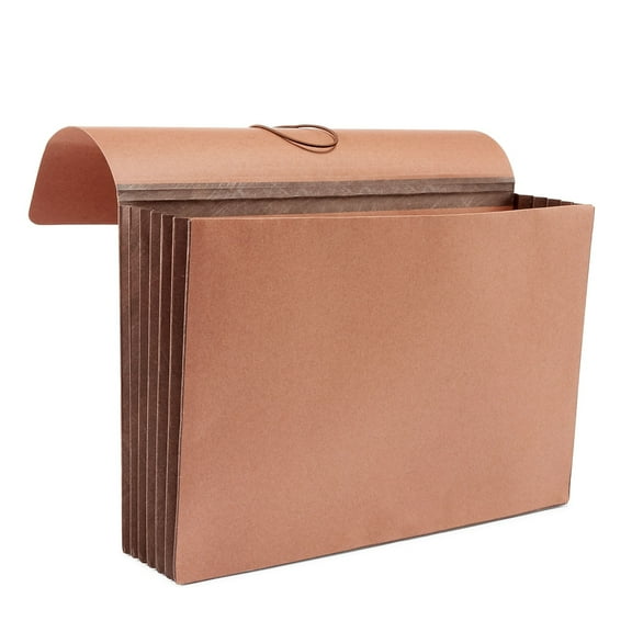 Staples Rip-proof Heavy-Duty Wallet with Fully Lined Tyvek Gussets 5 1/4" Expansion Legal Size Brown