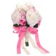 thumbnail image 1 of Ramo de novia artificial Uxcell con flores de boda y cinta de seda para la novia y las damas de honor en blanco y rosa, 1 of 1