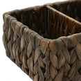 thumbnail image 6 of Casafield Set of 2 Water Hyacinth Storage Baskets with 4 Sections, Espresso - Woven Bin Organizers for Bathroom, Laundry, Pantry, Office, Shelves, 6 of 7