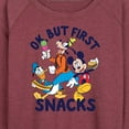thumbnail image 3 of Mickey & Friends - Ok, But First Snacks - Women's Lightweight French Terry Long Sleeve Shirt, 3 of 5