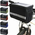 thumbnail image 2 of Bike Basket Bag Large Capacity Bike Handlebar Bag Detachable Bicycle Frame Pouch, 2 of 11