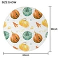 thumbnail image 6 of Fall Leaves Pumpkin Round Tablecloth 60" X 60",Wrinkle Wipeable Table Cloth for Kitchen Dining Room Picnic Patio Party, 6 of 6