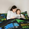 thumbnail image 4 of Castle Fairy Boys Cartoon Car 7-Piece King Trash Truck Garbage Truck Super Cozy Bedding Comforter Set, 4 of 8