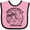 Pink and Black, variant on Inktastic Summer Vacation Mode Wrightsville North Carolina Boys or Girls Baby Bib