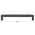 thumbnail image 4 of GlideRite 7-9/16 in. (192mm) Center-Center Knurled Cabinet Bar Pull, Matte Black - 4788-192-MB, 10 Pack, 4 of 4