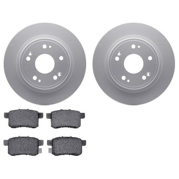 Rear Brake Pad and Rotor Kit - Compatible with 2008 - 2017 Honda Accord Sedan 2009 2010 2011 2012 2013 2014 2015 2016